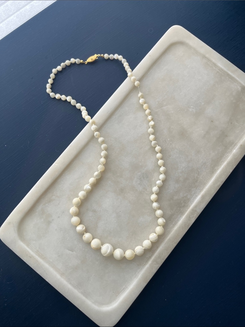 Shell bead necklace